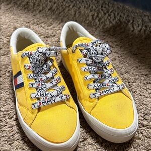 Tommy Hilfiger Bright Yellow Canvas Sneakers